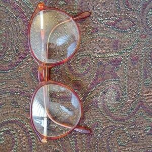 Vintage Wilshire Designs WD885 Red Tortoise Oval Eyeglasses.